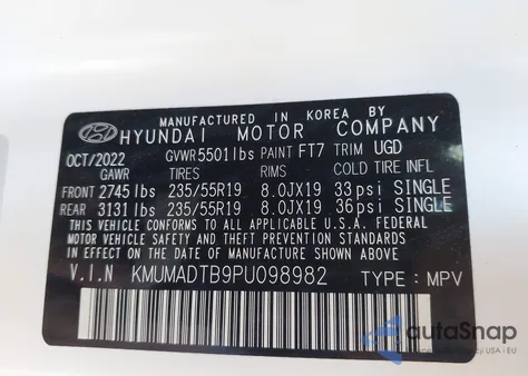 2023 Genesis Gv70 2.5T Awd z USA, uszkodzony, nr VIN KMUMADTB9PU098982